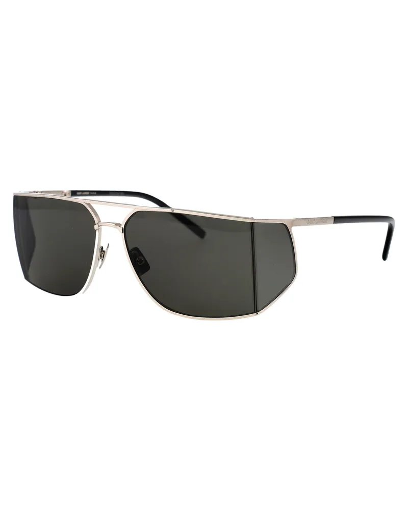 Saint Laurent Men's Sunglasses Sl750 Silver-Grey Metal Silver-Silver-Grey Silver/silver/grey Silver
