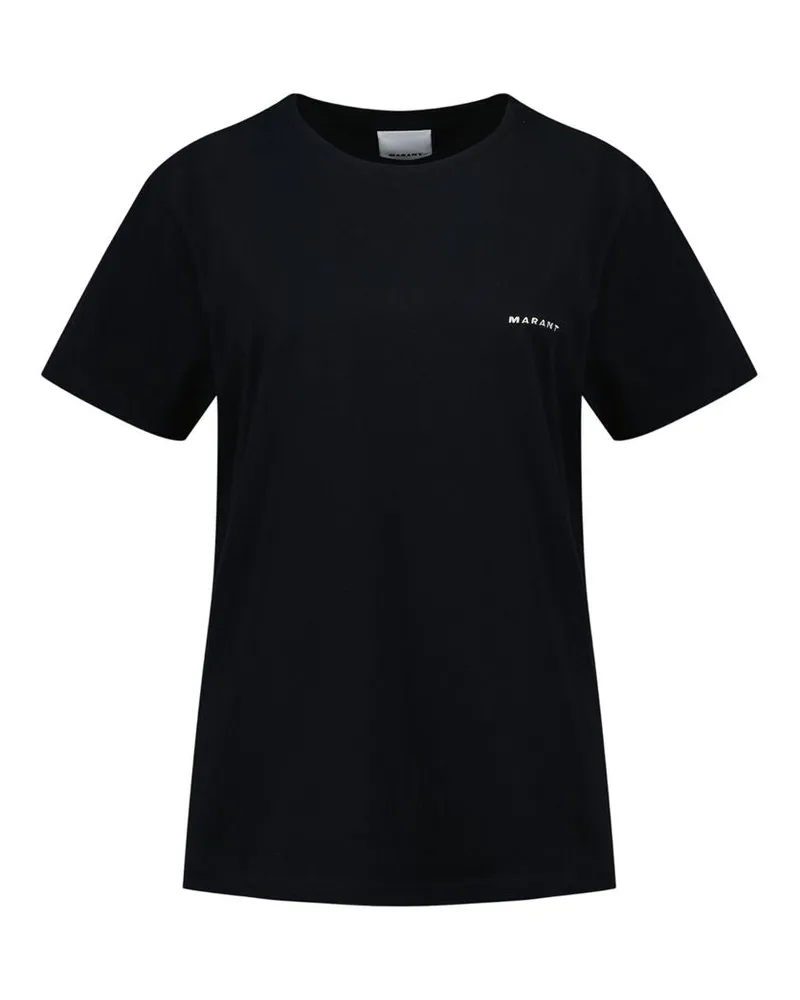 Isabel Marant Unisex Zafferh T-Shirt -  Cotton Black Concept-Store Ready-To-Wear Black