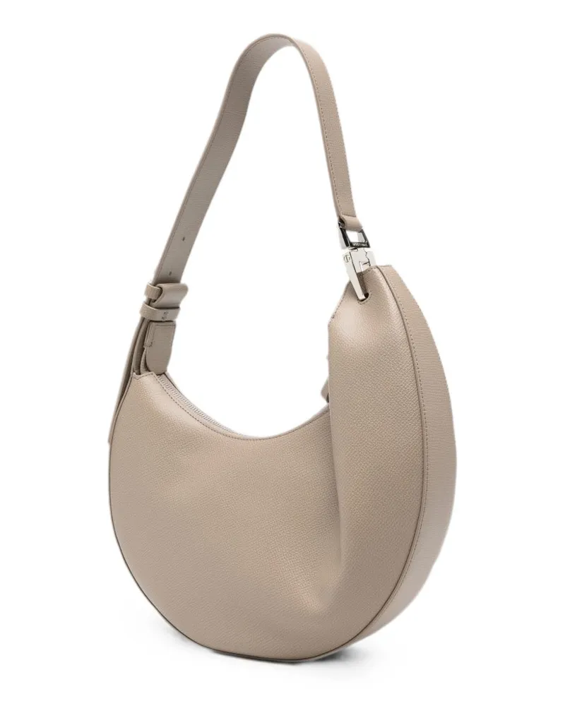 Emporio Armani Grained Leather Shoulder Bag — Beige Beige