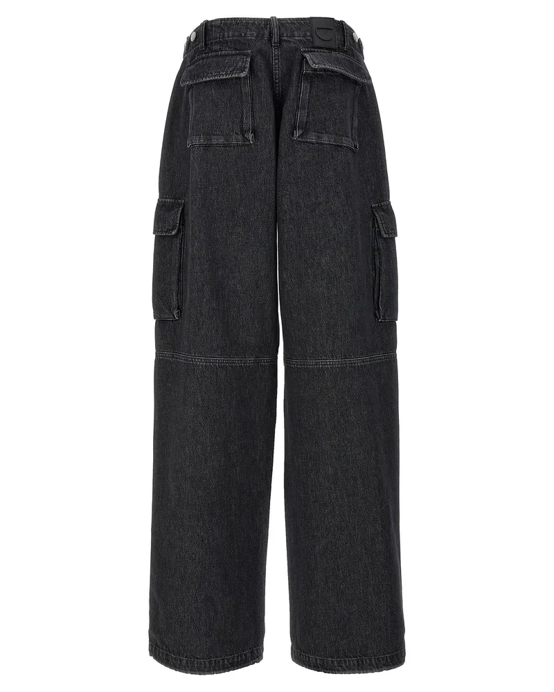 COPERNI Wide-Leg Denim Cargo Pants — Charcoal Charcoal