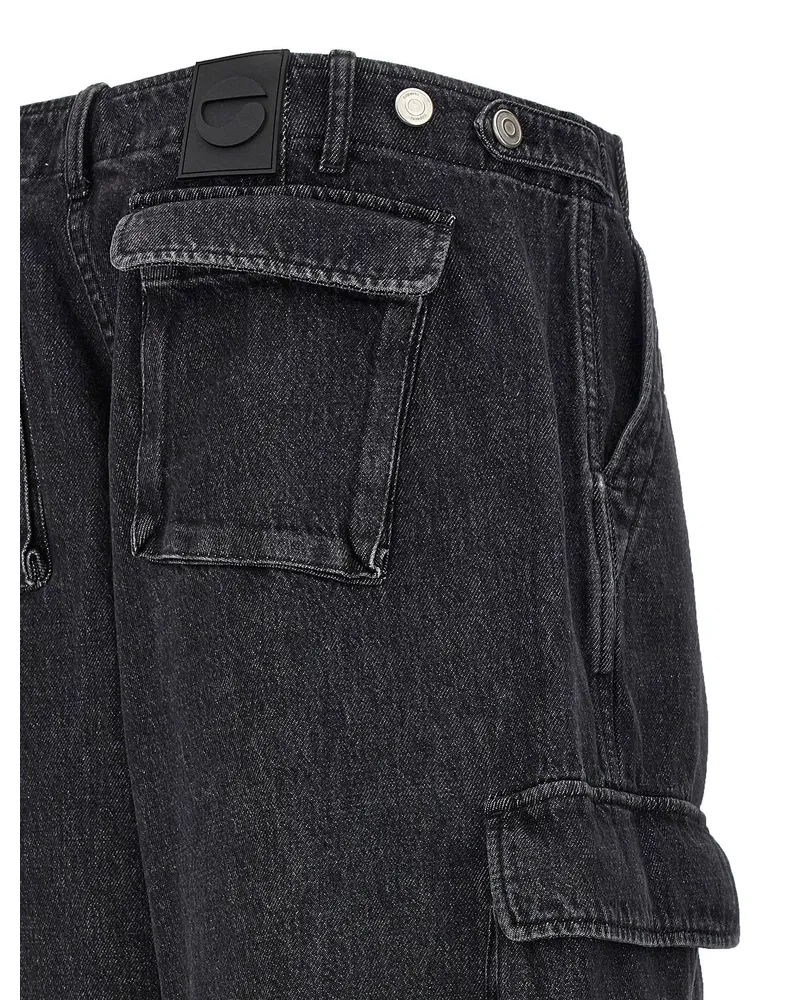 COPERNI Wide-Leg Denim Cargo Pants — Charcoal Charcoal