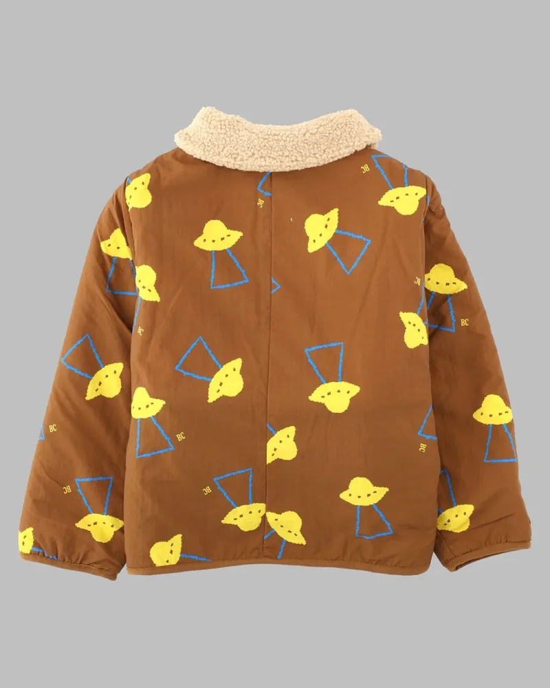 BOBO CHOSES Pixel Abduction Reversible Jacket — Brown Brown