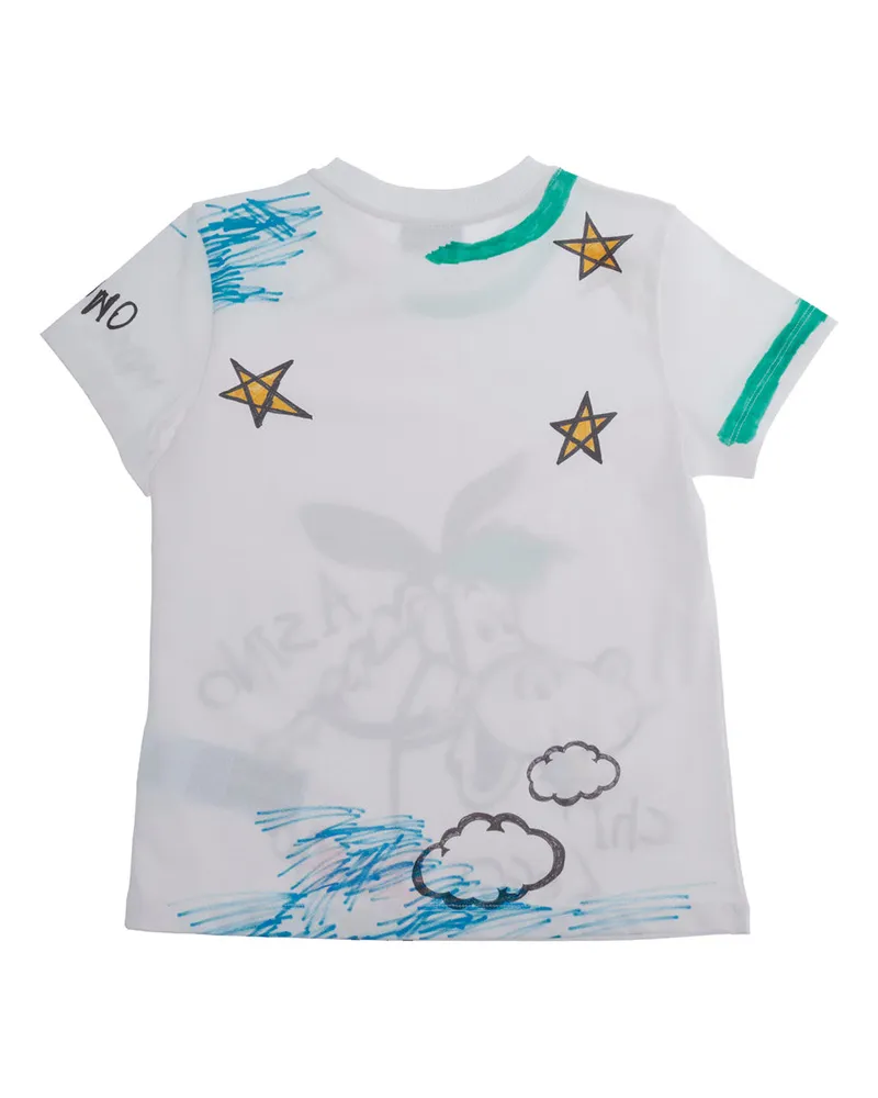 Moschino Graphic-Print Cotton T-Shirt — White White