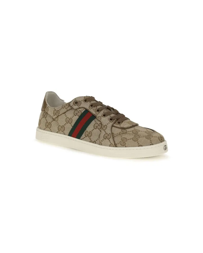 Gucci Women's Beige Polyester Athletic Sneakers Beige