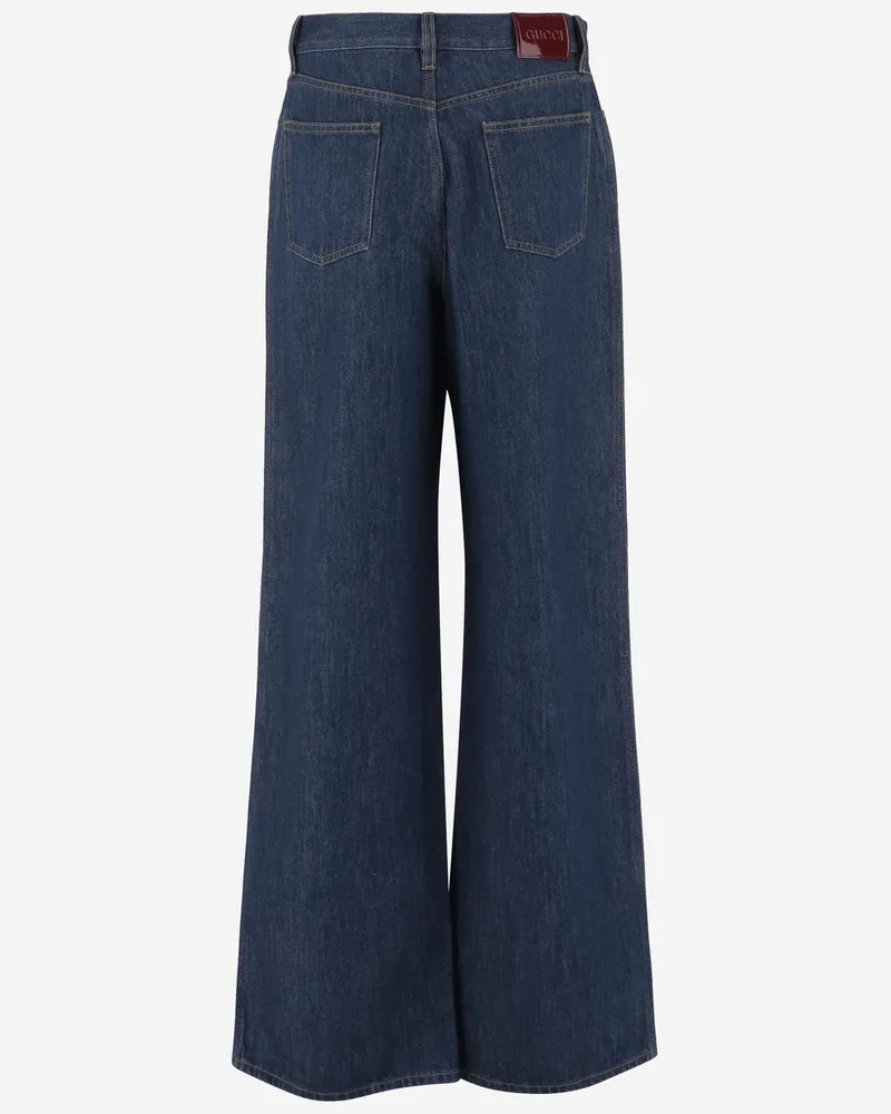 Gucci Five-Pocket Denim Jeans — Blue Blue