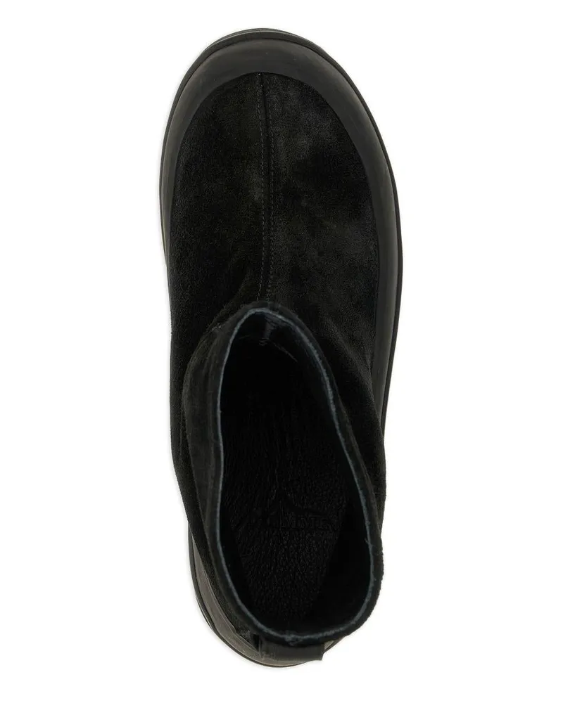 Stone Island Men's Boots Black Calfskin Black