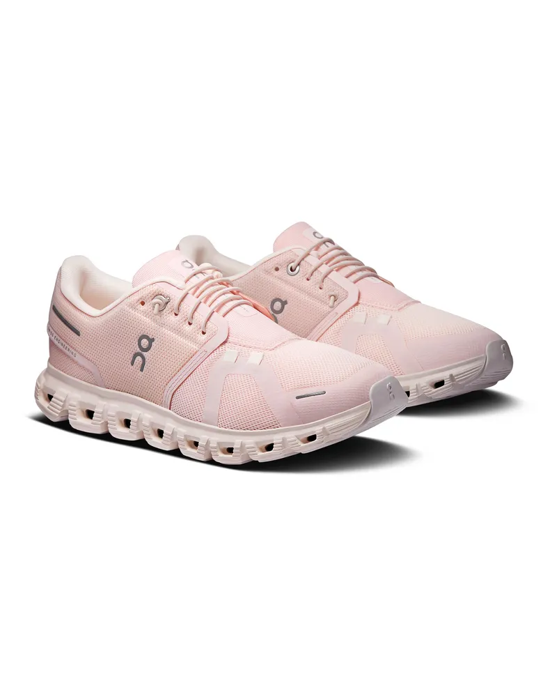 ON Women's Sneakers Cloud 6 Self Salt Gardenia Trainers Pink