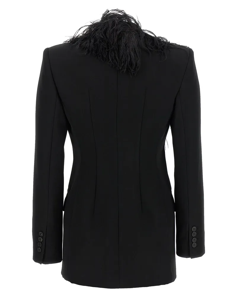 ATTICO Women's Black Virgin Wool Blazer Clothing Black