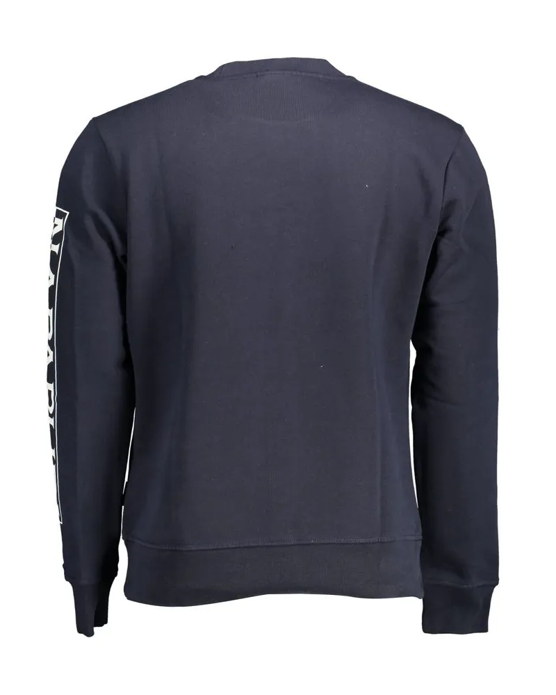 Napapijri Cotton-Blend Crew Neck Sweatshirt — Navy Navy
