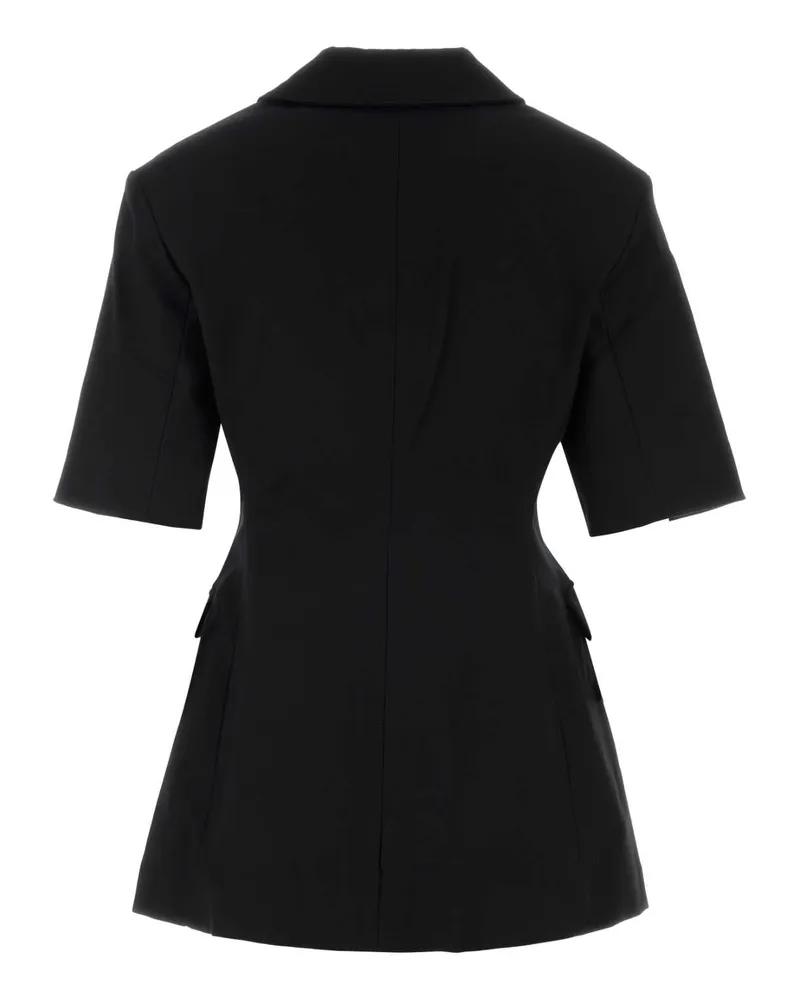 Ganni Women's Black Stretch Cotton Blazer Giacche E Gilet Jacket Black