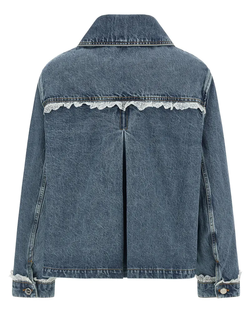 Ganni Denim and Lace Jacket — Blue Blue