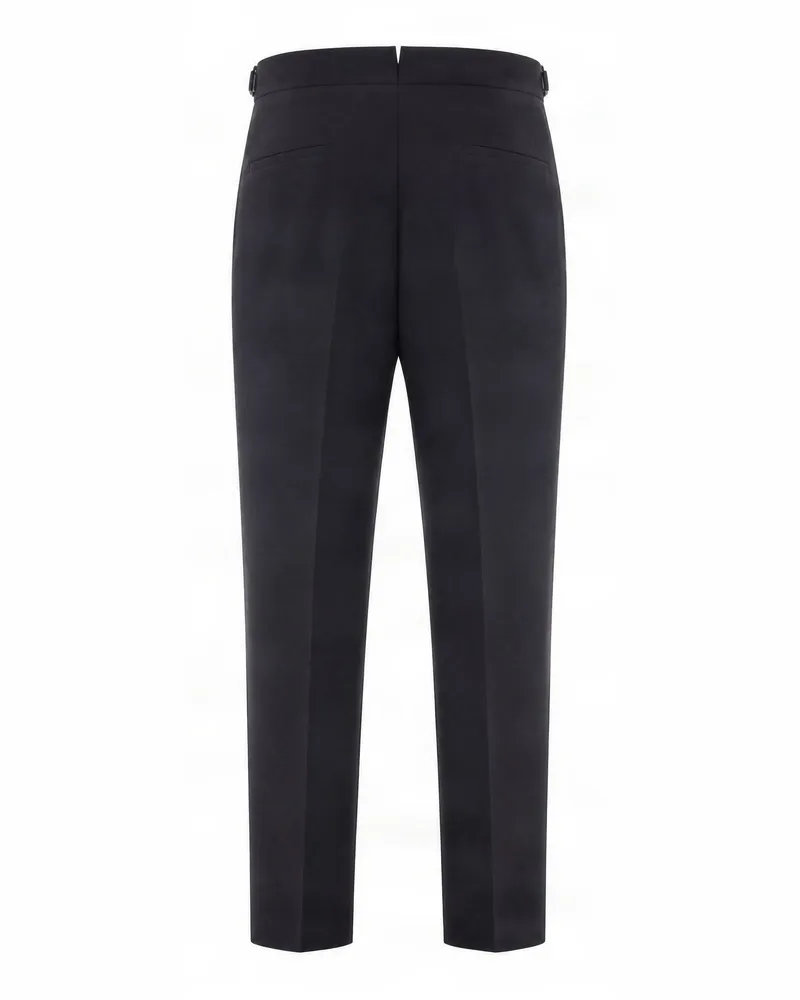 HUGO BOSS Virgin Wool Tailored Trousers — Black Black