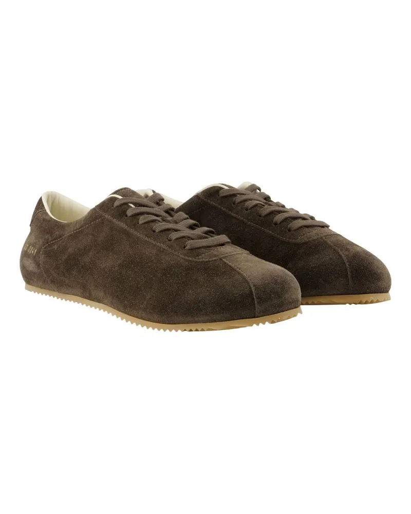 Common Projects Men's Driving Shoe Sneakers -  Leather Khaki Calfskin Brown