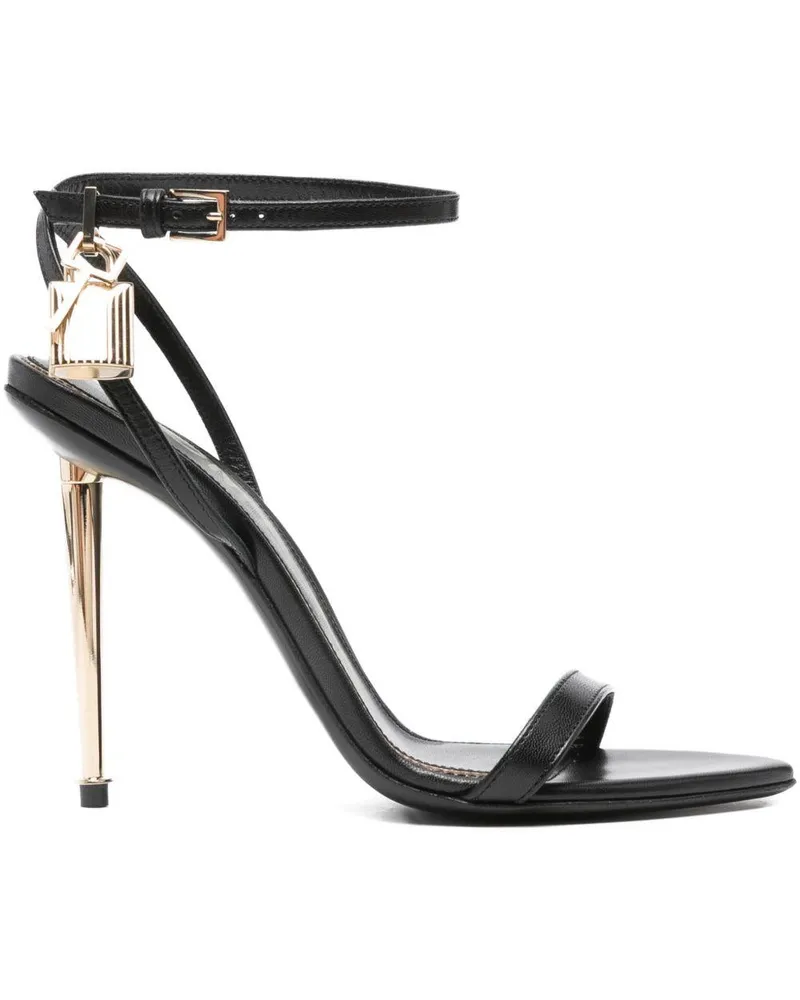 Tom Ford Women's Sandals Padlock Black Leather Black