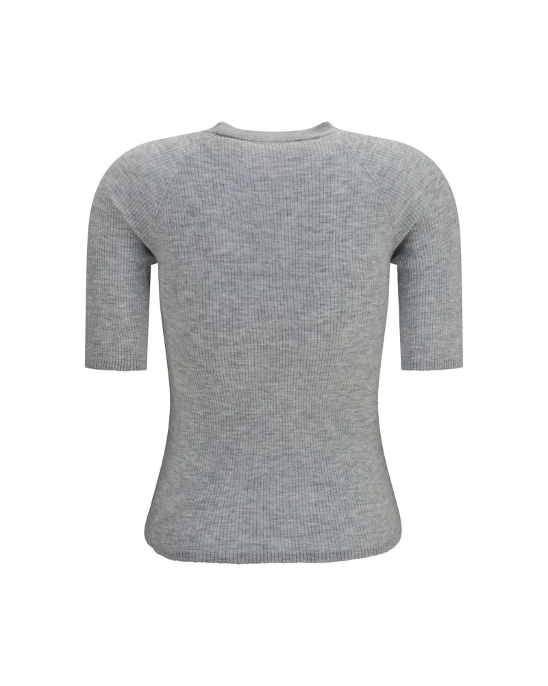Brunello Cucinelli Women Gray Cashmere Sweatshirt Clothing Gray