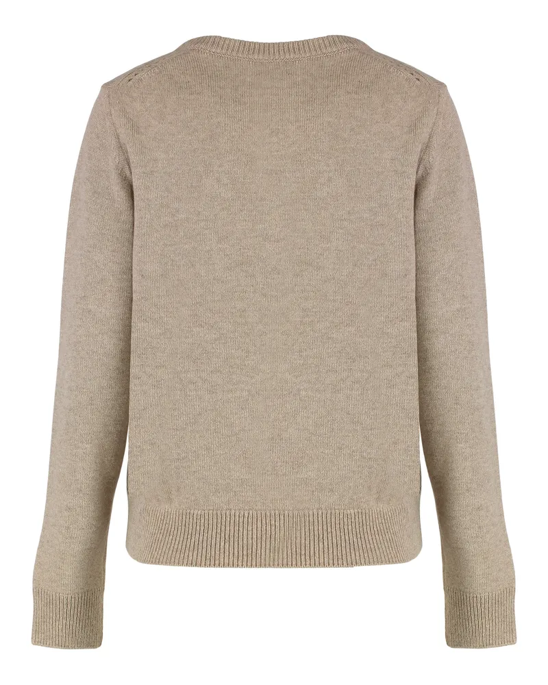 Celine Women's Crew Neck Cashmere Sweater Sand Beige
