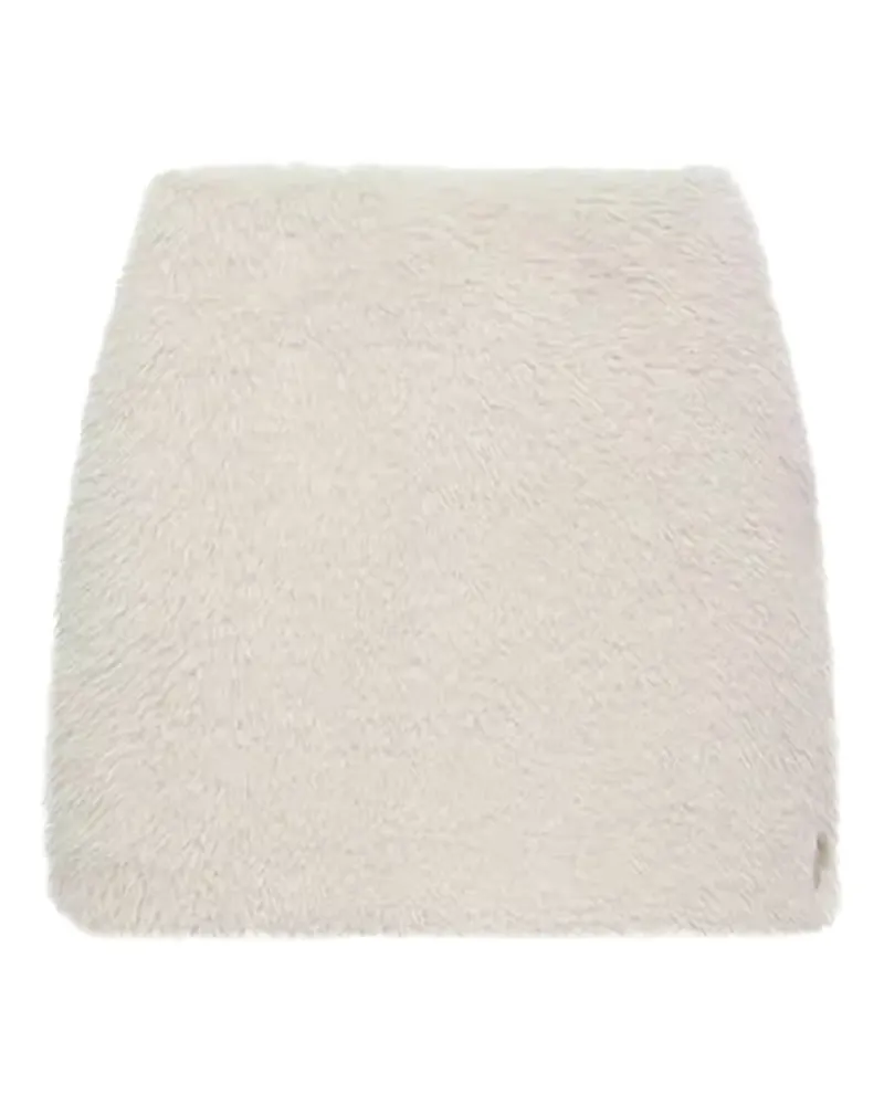 Moncler Teddy Mini Skirt — White White