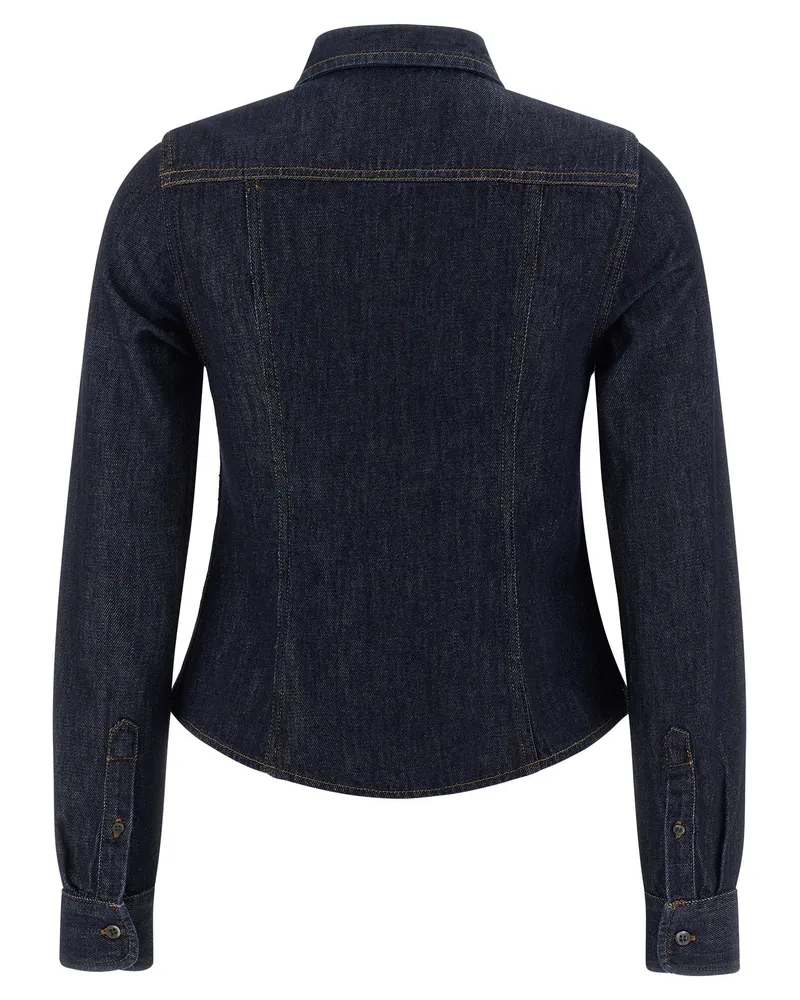 Dries van Noten Cotton Denim Shirt — Navy Navy