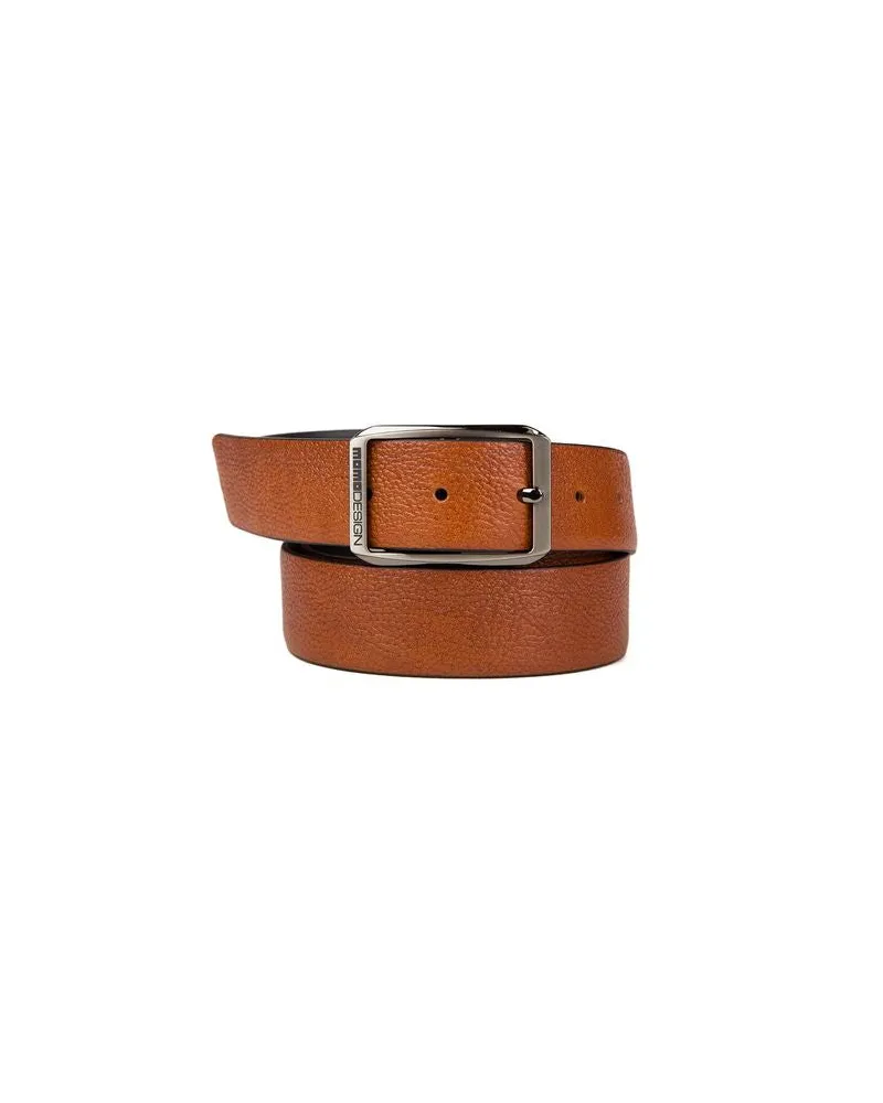 MOMO DESIGN Men's Belt Cuoio Genuine Leather Accessories Brown