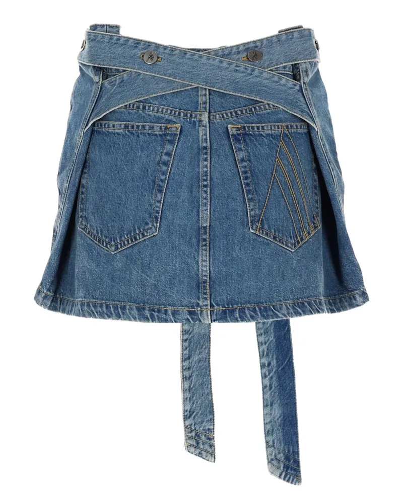ATTICO Denim with Belt Skirt — Blue Blue