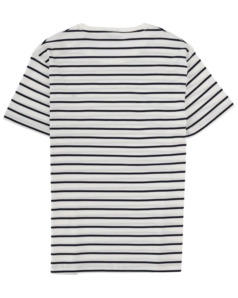 Ralph Lauren Striped Logo T-Shirt — White White