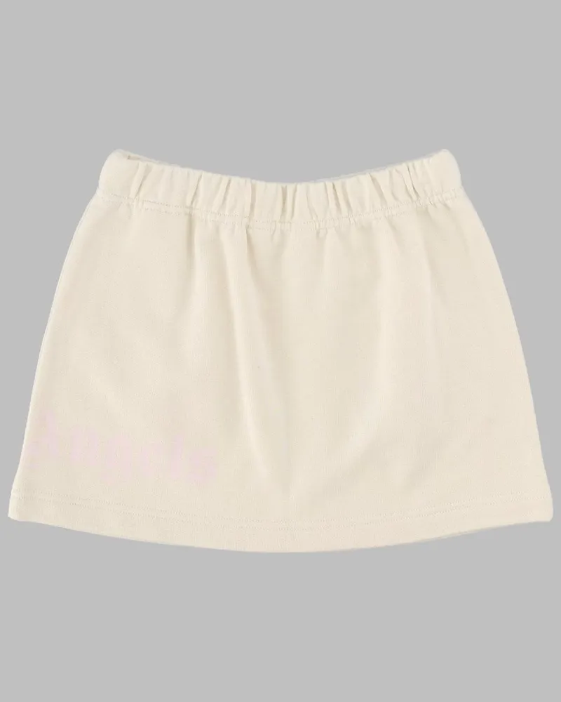 Palm Angels Sweat Cotton Skirt — White White