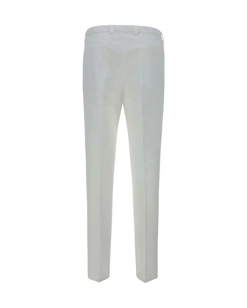 Brunello Cucinelli Cotton Trousers — White White