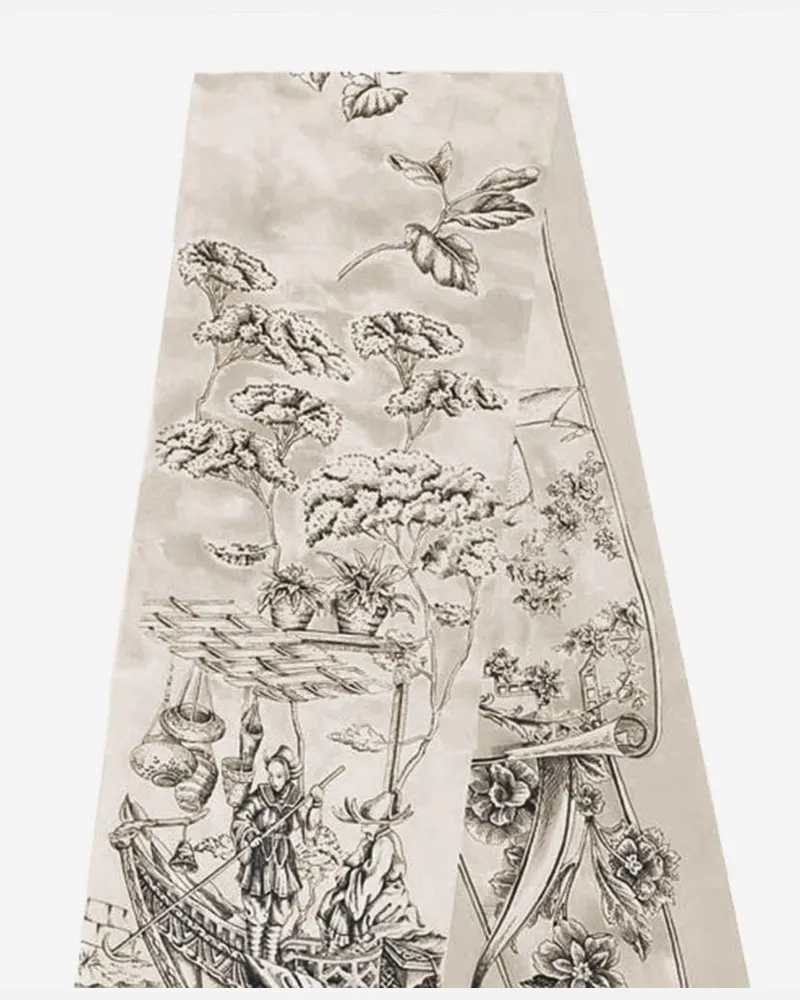 Ferragamo Women's Silk Bandeau Voyage Print Beige Scarf Scarfs Beige