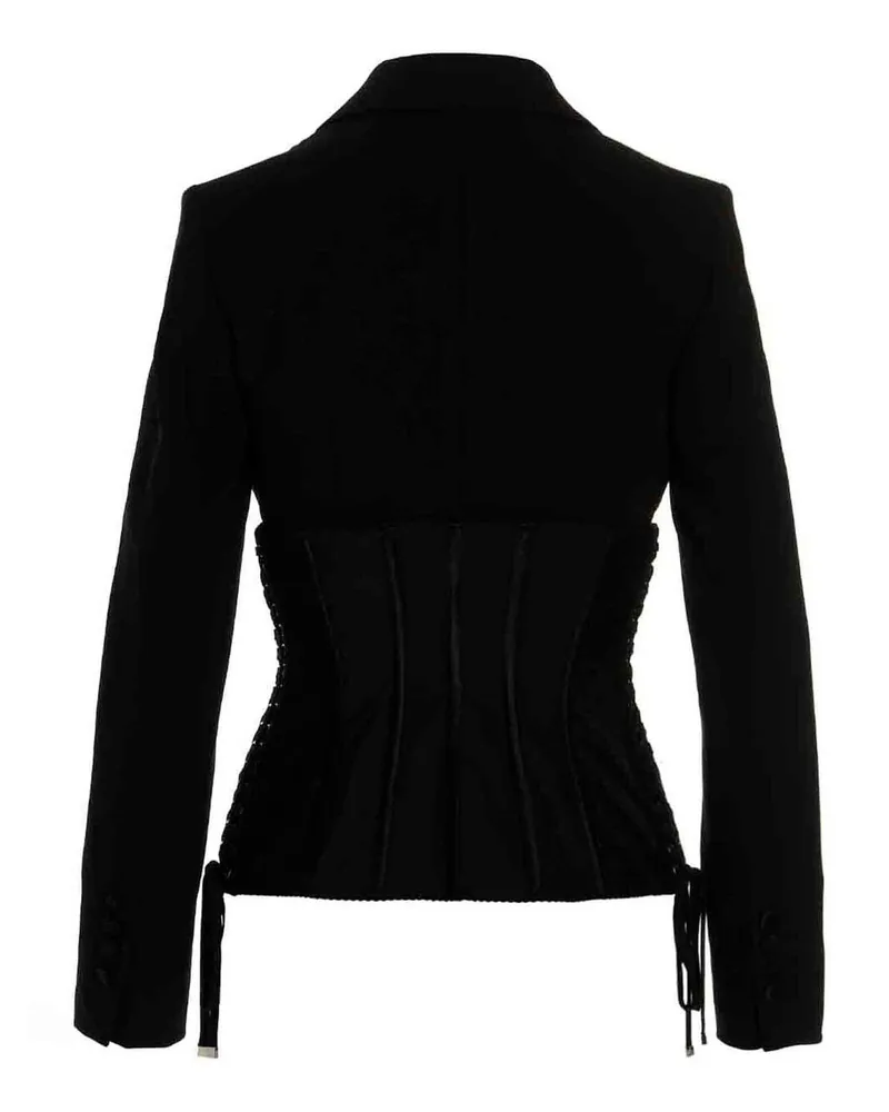 Dolce & Gabbana Women's Black Virgin Wool Blazer Clothing Black