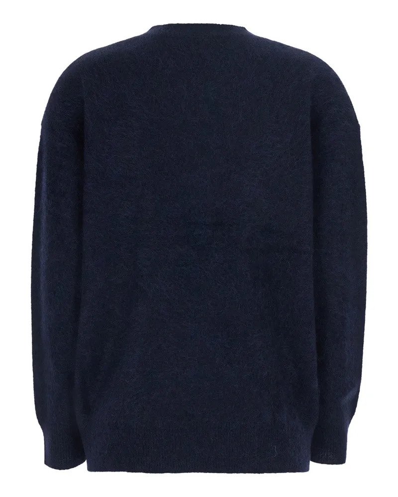 Max Mara Women's Sweater Maria V-Neck Blue Yak Tops Top Blue
