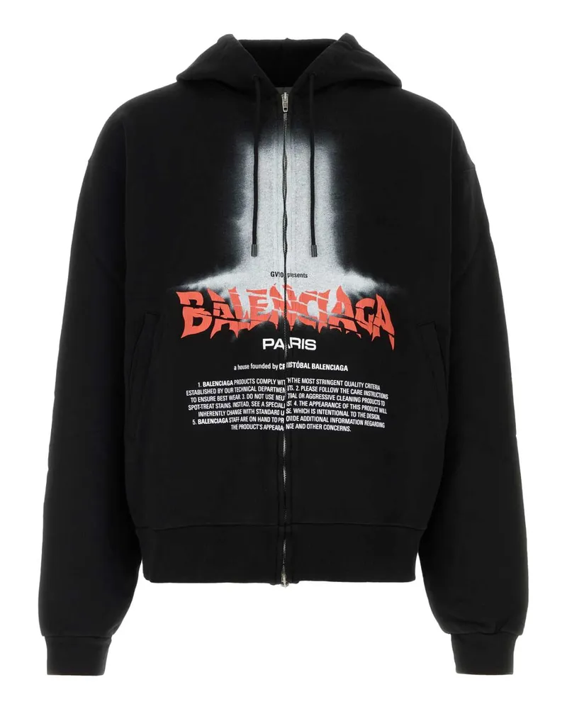 Balenciaga Black Exterior: Cotton T-Shirt Sweater Black