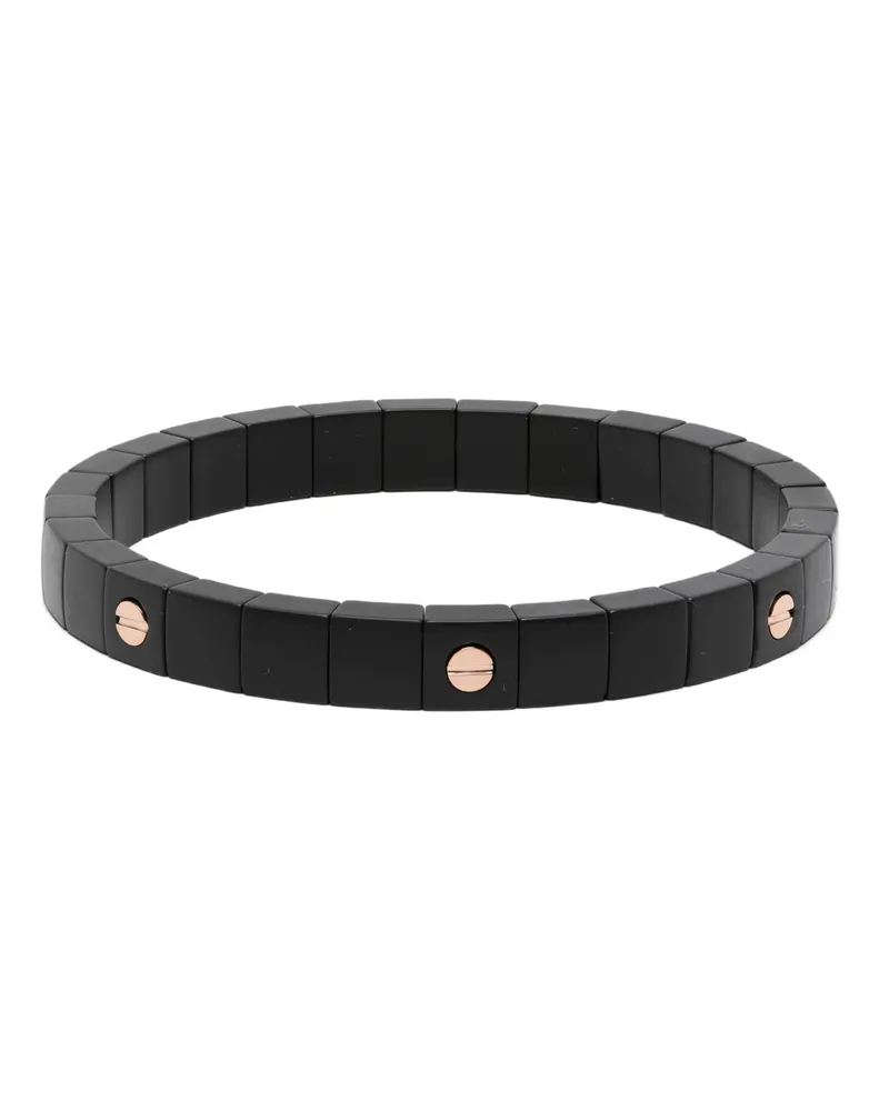 Roberto Demeglio Men's 18kt Rose Gold Bracelet Ss26 W Black