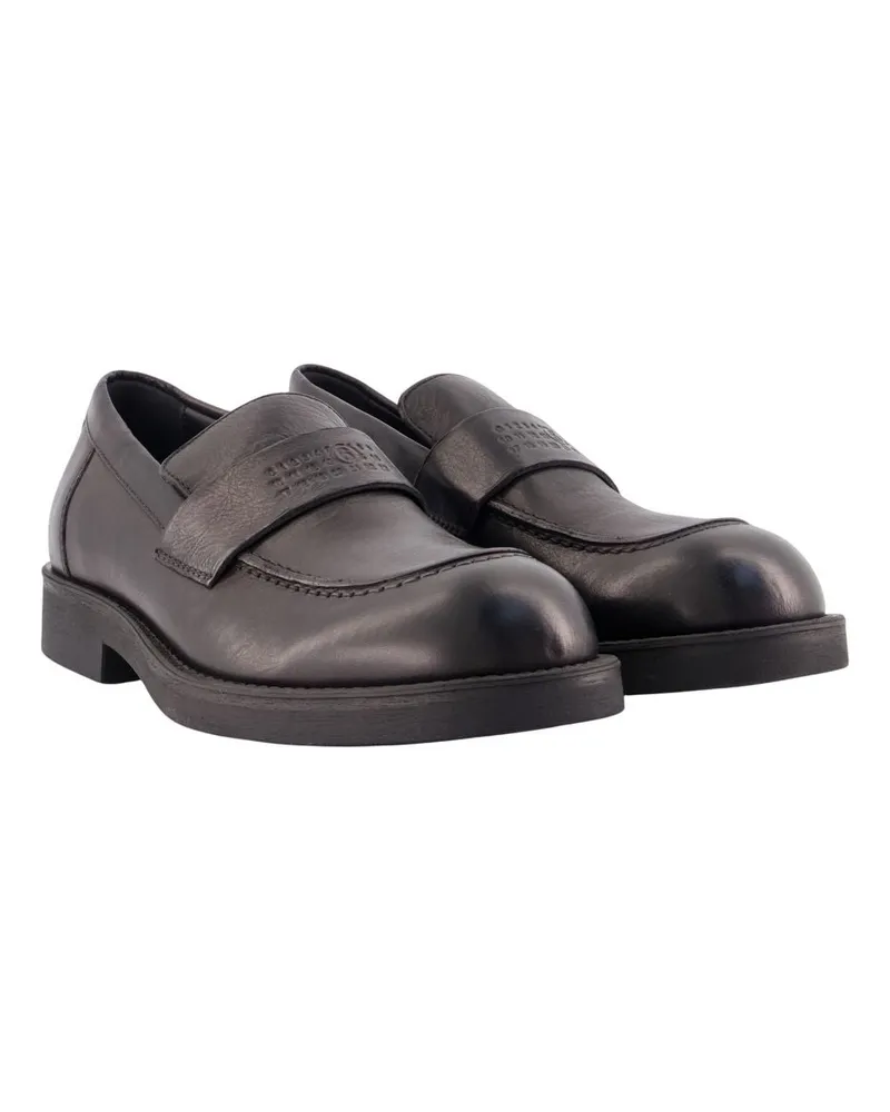 Maison Margiela Men's Loafers -  Leather Black Calfskin Shoes Flat-Shoes Black