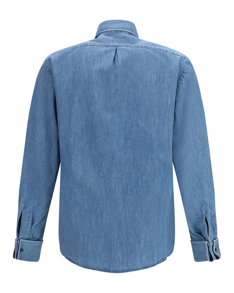 Brunello Cucinelli Denim Shirt — Blue Blue