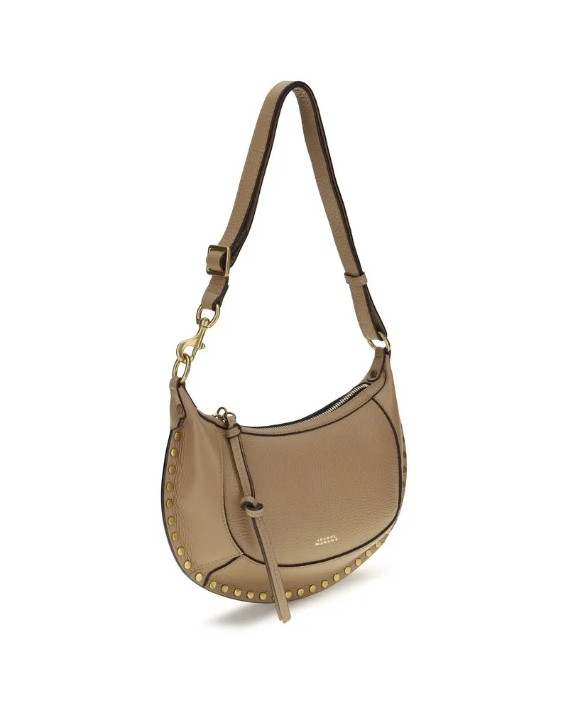 Isabel Marant Women's Beige Calf Leather Bos Taurus Shoulder Bag Beige