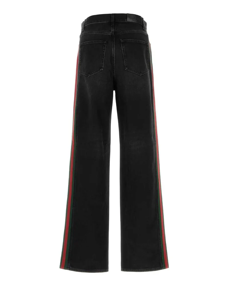 Gucci Men's Black Denim Jeans Fabric Black