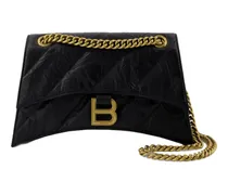 Crush Chain Shoulder Bag — Black