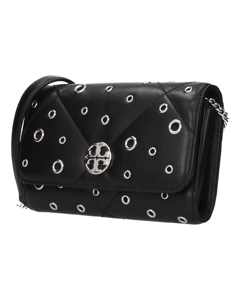 Tory Burch Leather Clutch — Black Black