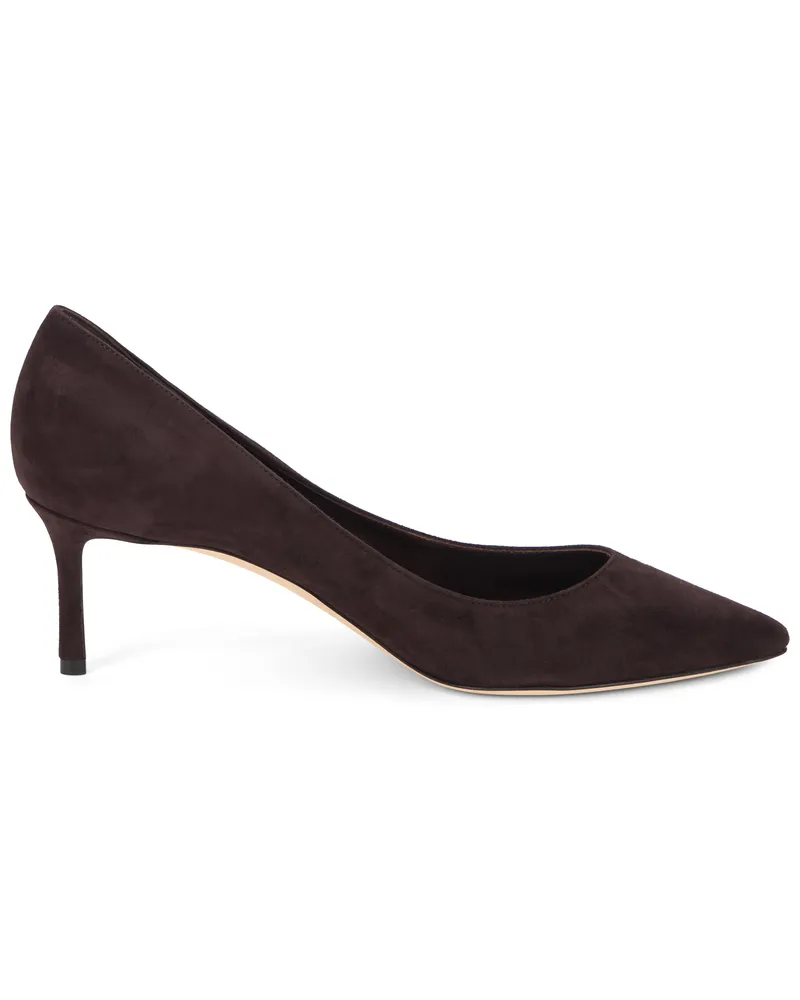 Jimmy Choo Women's Pumps Thin Heel Coffee Calfskin High Shoes Brown