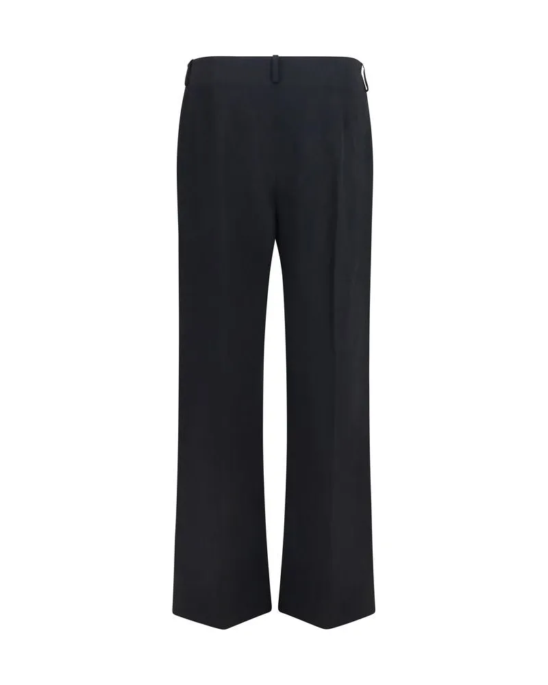 KHAITE Women's Black Polyester Casual Pants Black