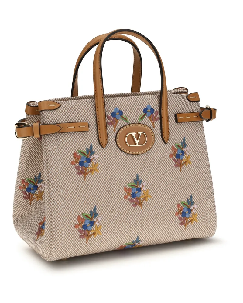 Valentino Garavani Women's Antibes Small Handbag C1q Cotton Handbags Hand Bags Beige