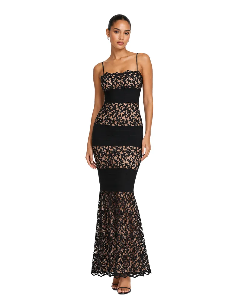 Hervé Léger Women's Long Gown Marielle Black Black