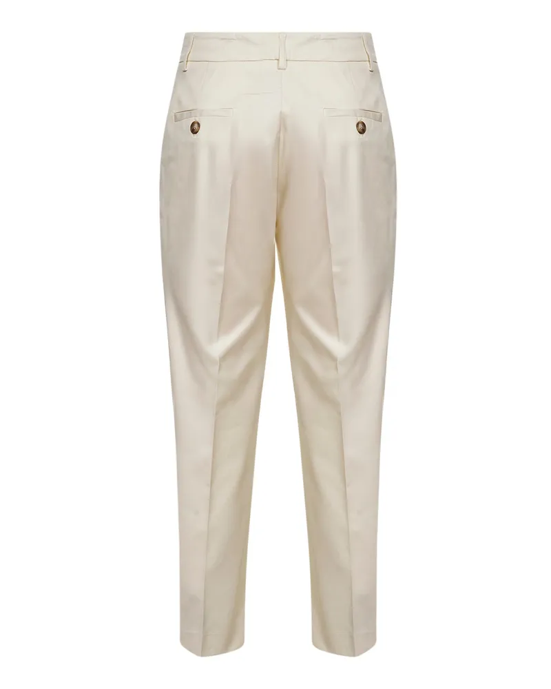 Blanca Women's Vanilla Stretch Cotton Chino Trousers Ivory 