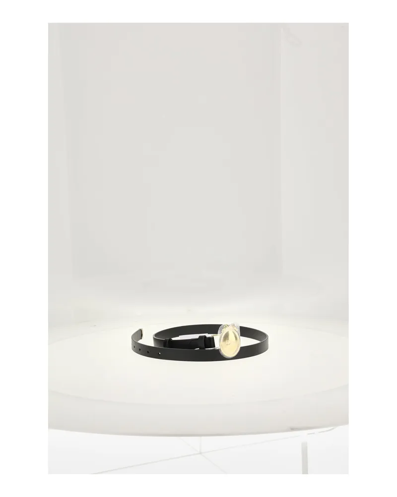 Dior Women's Leather Belt 30 Montaigne Black Calfskin Black