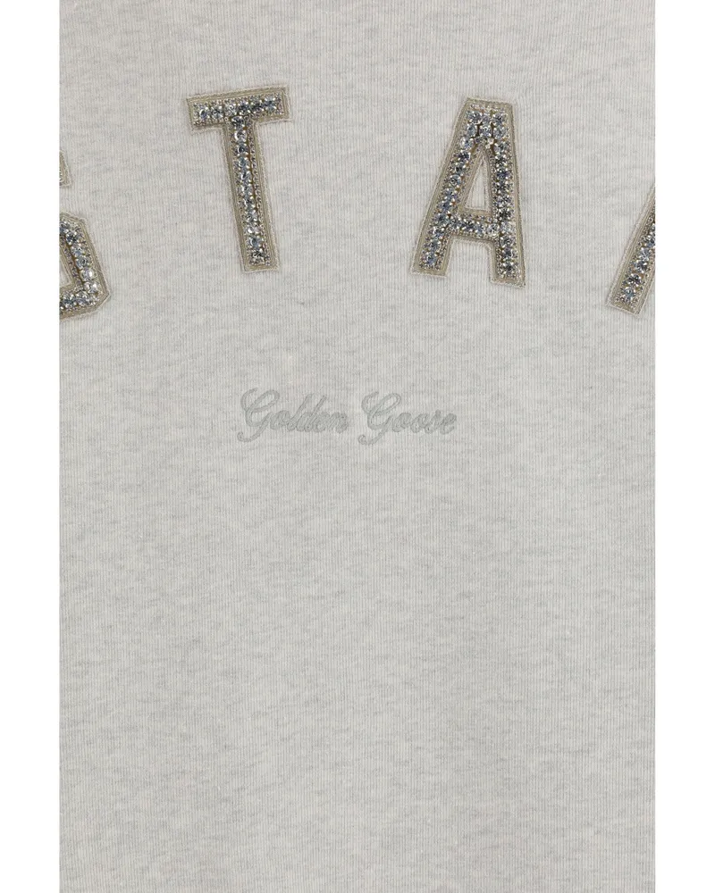 Golden Goose Women Sweatshirt Star Vintage Grey Melange Cotton Sweatshirts Sweater Gray