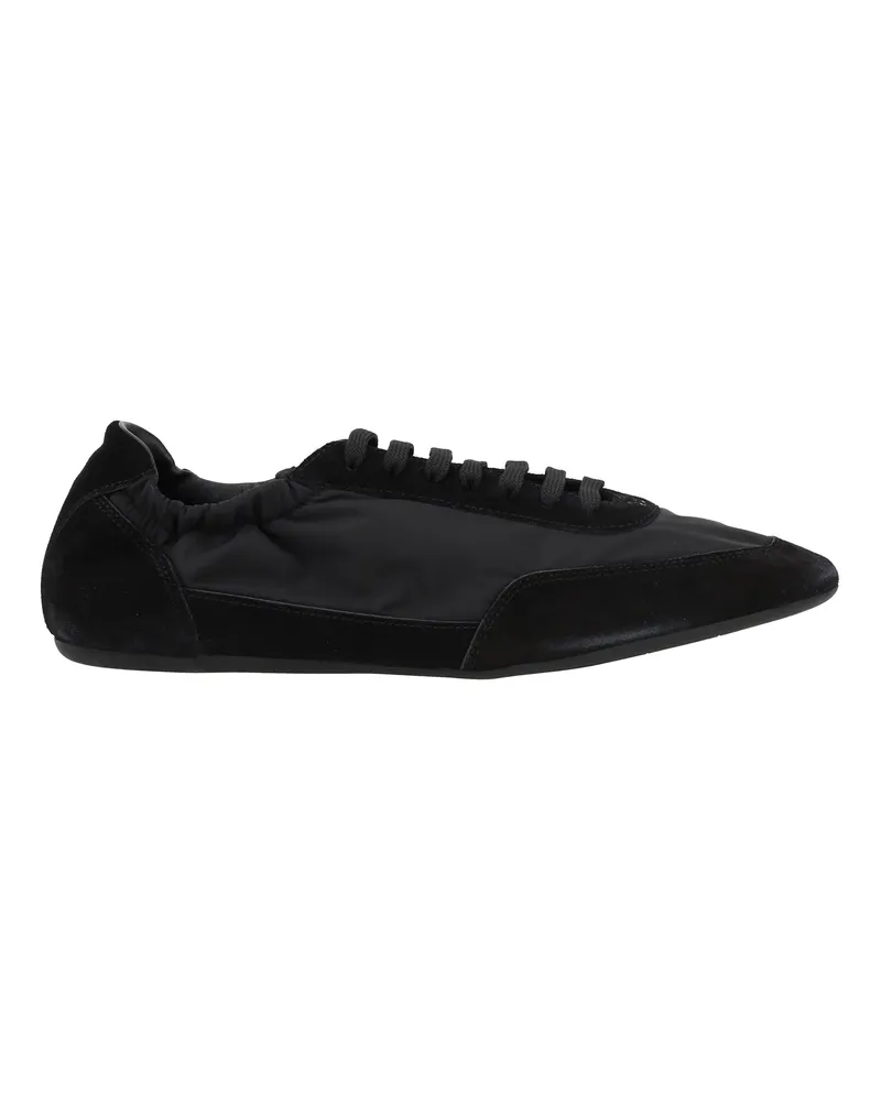 Prada Men's Sneakers Black Upper: Recycled Polyamide Lace-Up Shoes Flat Black