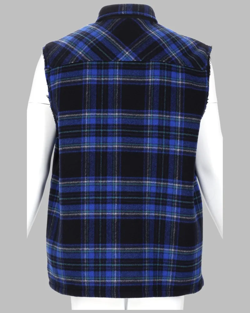 Department 5 Wool-Blend Vest Hybrid Shirt — Multicolor Multicolor