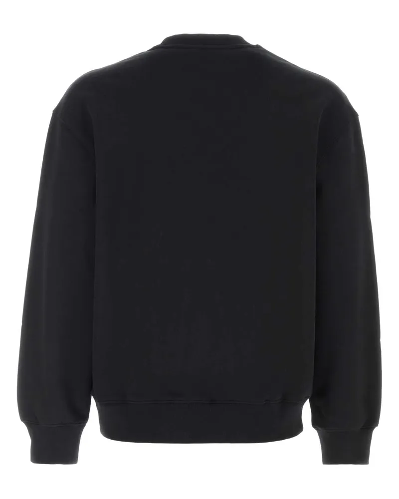 Kitsuné Logo-Embroidered Cotton Sweater — Black Black