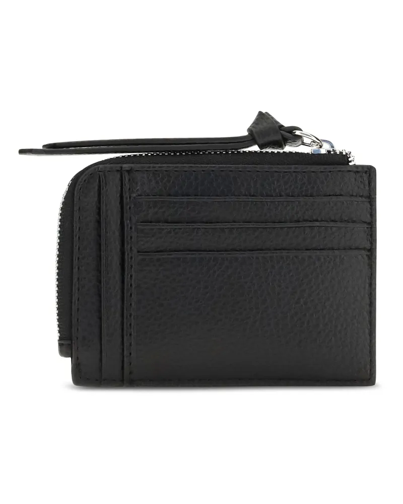 Vivienne Westwood Women's Zip Card Holder Black Calf Leather Bos Taurus Wallet Black