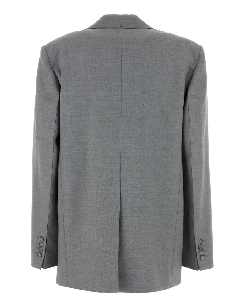 SPORTMAX Women's Grey Wool Baffo Blazer Grigio Chiaro Giacche E Gilet Jacket Gray